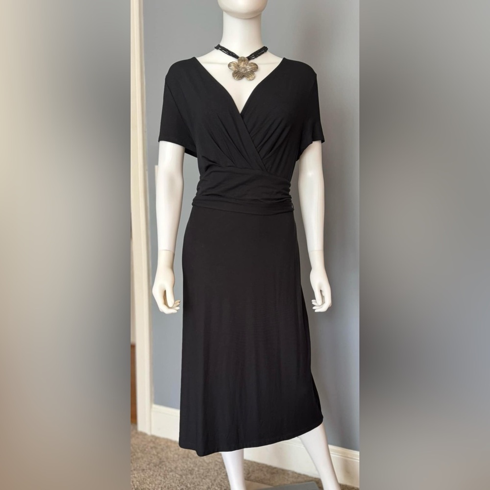 Talbots Black Wrap Dress